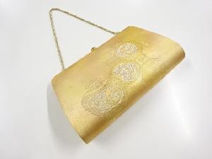 リサイクル　蜀江紋に花鳥丸紋織り出し和装バッグ